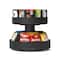 Mind Reader Black 2-Tier Lazy Susan Granola Bar and Snack Organizer